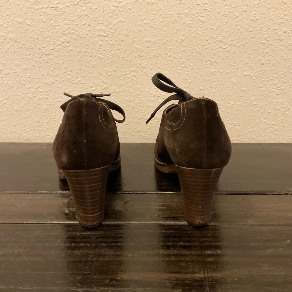 Melluso Booties, Walk Brown Suede Retro Oxford, Italian Made, Size 40 - Picture 4 of 12